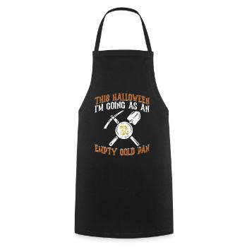 Pour Halloween, j’y vais comme une casserole d’or vide - Tablier de cuisine - noir - Devant - AI Model Male 185 dark (185cm)