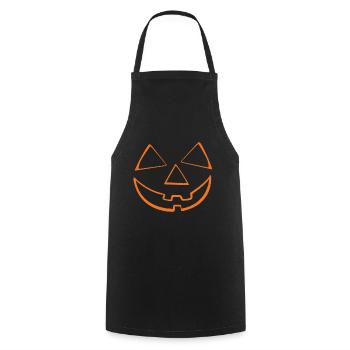 Kürbiskopf Gesicht Fauler Halloween-Kürbis - Kochschürze - Schwarz - Vorne - AI Model Male 185 dark (185cm)