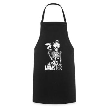For Mom Monster Lazy Creepy Halloween - Cooking Apron - black - Front - AI Model Male 185 dark (185cm)