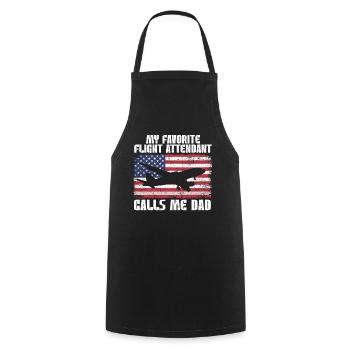 Hôtesse de l’air Papa Hôtesse de l’air Hôtesse de l’air - Tablier de cuisine - noir - Devant - AI Model Male 185 dark (185cm)