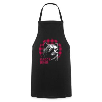 Papa Ours - Tablier de cuisine - noir - Devant - AI Model Male 185 dark (185cm)