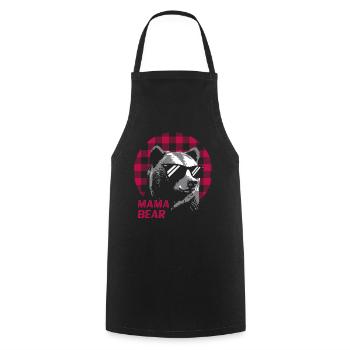 Mama Bear - Kochschürze - Schwarz - Vorne - AI Model Male 185 dark (185cm)
