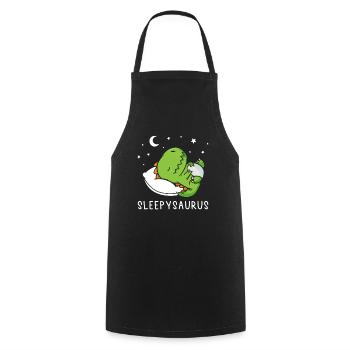 Official Napping Shirt Sleepysaurus - Cooking Apron - black - Front - AI Model Male 185 dark (185cm)