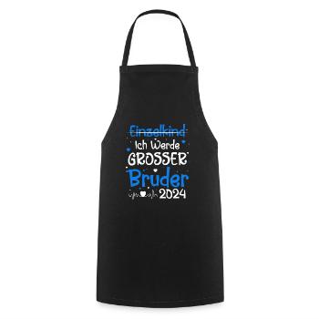 Bald Großer Bruder 2024 Herz - Kochschürze - Schwarz - Vorne - AI Model Male 185 dark (185cm)