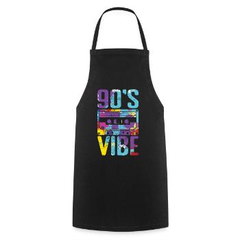 Love 90s Carnaval 90 Retro Party Année 1990 Tie Dye - Tablier de cuisine - noir - Devant - AI Model Male 185 dark (185cm)