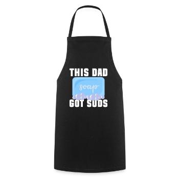 Soap Making Dad Soap Boiler Saying Dad - Cooking Apron - black - Front - AI Model Male 185 dark (185cm)