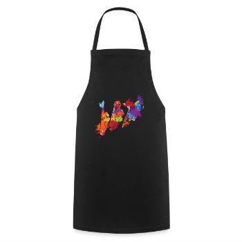 Splash Art 18 7 - Cooking Apron - black - Front - AI Model Male 185 dark (185cm)
