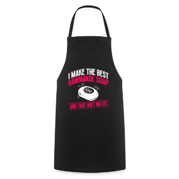 soap soap making soap maker soap boiler - Cooking Apron - black - Front - AI Model Male 185 dark (185cm)