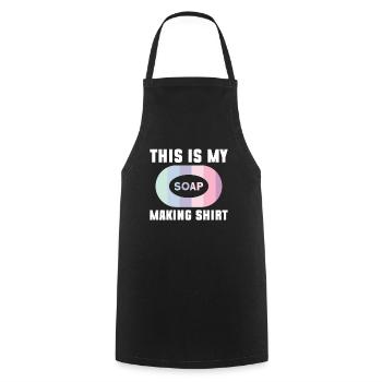 soap soap making soap maker soap boiler - Cooking Apron - black - Front - AI Model Male 185 dark (185cm)