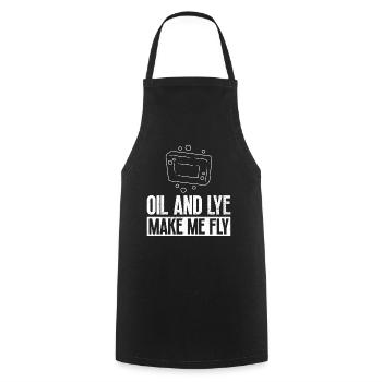 soap soap making soap maker soap boiler - Cooking Apron - black - Front - AI Model Male 185 dark (185cm)