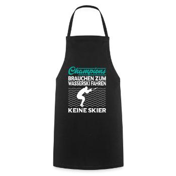 Wasserski - Kochschürze - Schwarz - Vorne - AI Model Male 185 dark (185cm)
