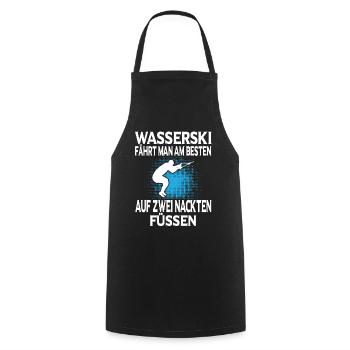 Wasserski - Kochschürze - Schwarz - Vorne - AI Model Male 185 dark (185cm)