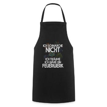 Ich Träume Ich Wäre Ein Feuerwerk - Kochschürze - Schwarz - Vorne - AI Model Male 185 dark (185cm)