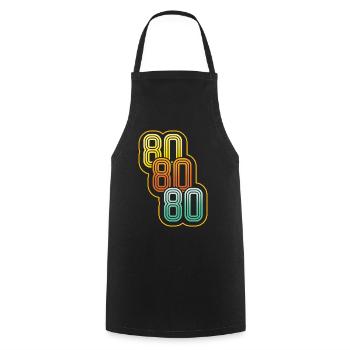 Vintage Love 80s Carnival 80s Retro Party 1980 - Cooking Apron - black - Front - AI Model Male 185 dark (185cm)
