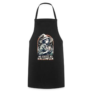 No Coffee No Halloween Morning Muffle Witch - Cooking Apron - black - Front - AI Model Male 185 dark (185cm)