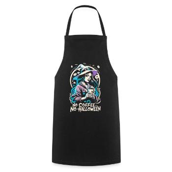 No Coffee No Halloween Coffee Lover Witch - Cooking Apron - black - Front - AI Model Male 185 dark (185cm)
