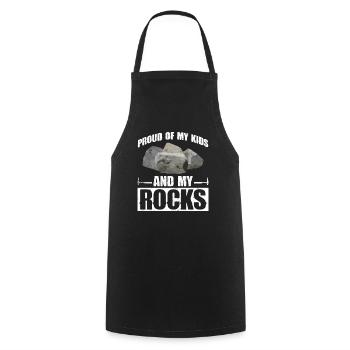 Geologist Dad Stone Collector Stones Geology Father - Cooking Apron - black - Front - AI Model Male 185 dark (185cm)