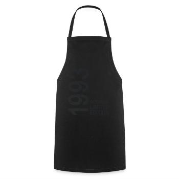 Octobre 1993 Année 1993 Retro Vintage 1993 - Tablier de cuisine - noir - Devant - AI Model Male 185 dark (185cm)