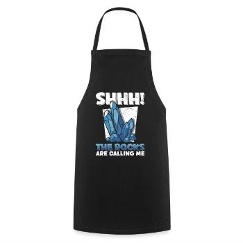 Geologist Stone Collector Stones Geology Minerals - Cooking Apron - black - Front - AI Model Male 185 dark (185cm)