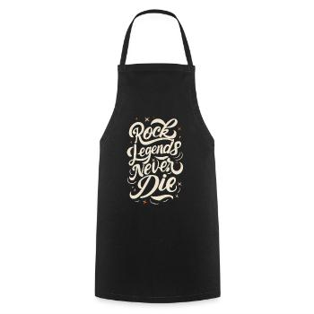 Les légendes du rock ne meurent jamais Rock N Roll Musik - Tablier de cuisine - noir - Devant - AI Model Male 185 dark (185cm)