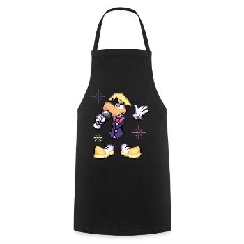 Captain Laserhawk Rayman As A News Anchor - Cooking Apron - black - Front - AI Model Male 185 dark (185cm)