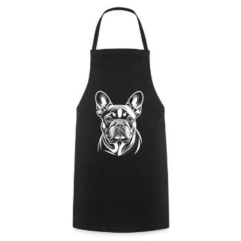 Grâce divine : le grand danois en blanc - Tablier de cuisine - noir - Devant - AI Model Male 185 dark (185cm)