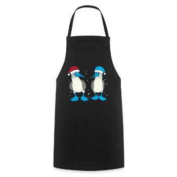 Blue-footed booby Christmas - Cooking Apron - black - Front - AI Model Male 185 dark (185cm)