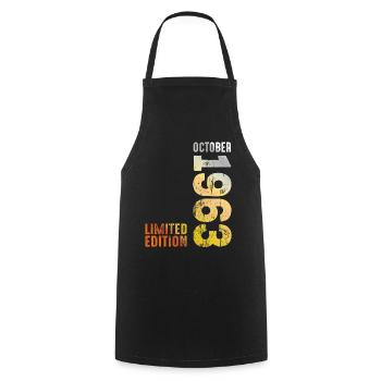 Since 1963 October Year 1963 Retro Vintage 1963 - Cooking Apron - black - Front - AI Model Male 185 dark (185cm)