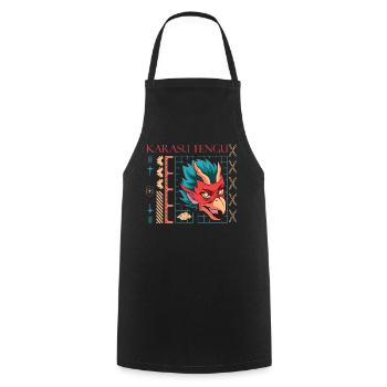 Streetwear art for fans of anime, manga and otakus - Cooking Apron - black - Front - AI Model Male 185 dark (185cm)
