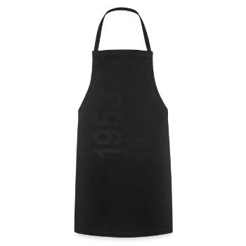 On October 1953 Year 1953 Retro Vintage 1953 - Cooking Apron - black - Front - AI Model Male 185 dark (185cm)
