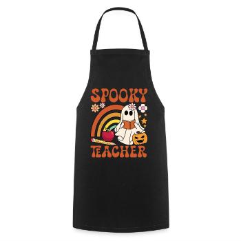Spooky Teacher - Kochschürze - Schwarz - Vorne - AI Model Male 185 dark (185cm)
