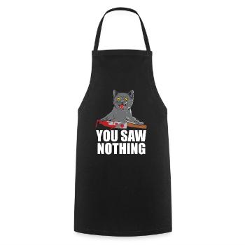 You Saw Nothing - Cooking Apron - black - Front - AI Model Male 185 dark (185cm)
