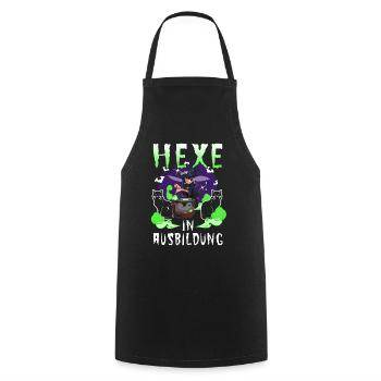 Hexe In Ausbildung - Kochschürze - Schwarz - Vorne - AI Model Male 185 dark (185cm)