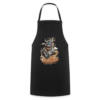 Ramen Drache Nudel Mythos Japanisches Design - Kochschürze - Schwarz - Vorne - AI Model Male 185 dark (185cm)