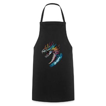 Majestic Griffin - Guardian of the Skies - Cooking Apron - black - Front - AI Model Male 185 dark (185cm)