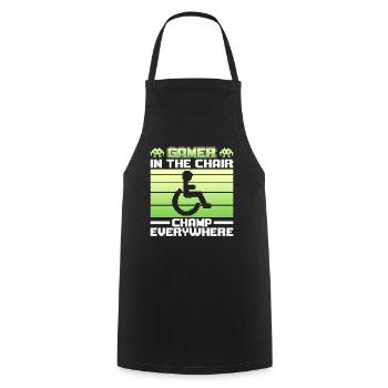 37 Gamer In The Chair Champ Everywhere - Tablier de cuisine - noir - Devant - AI Model Male 185 dark (185cm)