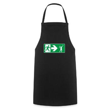 Notausgang Tennis Tennisspieler - Kochschürze - Schwarz - Vorne - AI Model Male 185 dark (185cm)