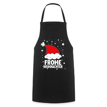 Frohe Weinachten Weihnachtsmütze - Kochschürze - Schwarz - Vorne - AI Model Male 185 dark (185cm)