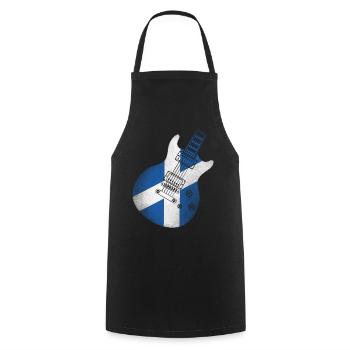 Schottland Flagge Gitarre - Kochschürze - Schwarz - Vorne - AI Model Male 185 dark (185cm)