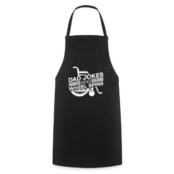 Rollstuhlfahrer Rollstuhl Behinderung Lustig - Kochschürze - Schwarz - Vorne - AI Model Male 185 dark (185cm)