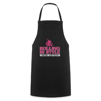 Wheelchair Wheelchair Disability Funny - Cooking Apron - black - Front - AI Model Male 185 dark (185cm)