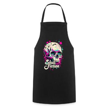 Skull Fiction Totenkopf Totenschädel - Tablier de cuisine - noir - Devant - AI Model Male 185 dark (185cm)