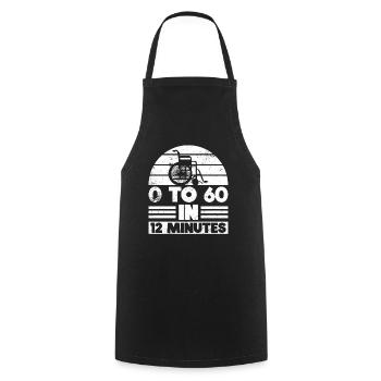 Wheelchair Wheelchair Disability Funny - Cooking Apron - black - Front - AI Model Male 185 dark (185cm)