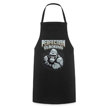 Funny Gorilla Monkey Saying, Comic - Cooking Apron - black - Front - AI Model Male 185 dark (185cm)