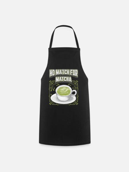 Matcha lustiger Spruch, vintage Matcha Tee - Kochschürze - Schwarz