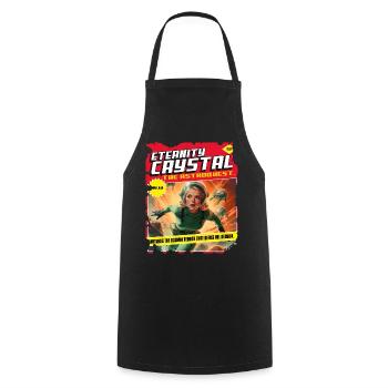 50s, 1950's Comic, Space Spaceship Cosmic - Cooking Apron - black - Front - AI Model Male 185 dark (185cm)