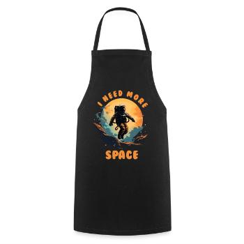 Astronaut I Need More Space - Cooking Apron - black - Front - AI Model Male 185 dark (185cm)