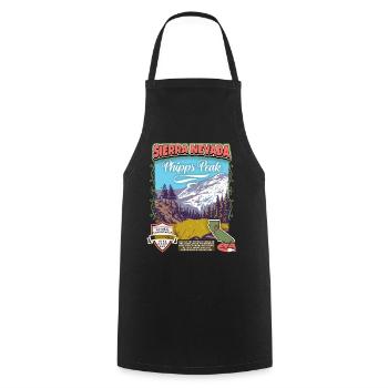 Nevada Poster, Phipps Peak, Retro California Style - Cooking Apron - black - Front - AI Model Male 185 dark (185cm)