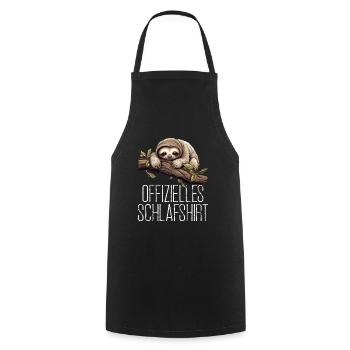 Offizelles Schlafshirt Faultier - Kochschürze - Schwarz - Vorne - AI Model Male 185 dark (185cm)