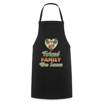Ironic Christmas Saying, Christmas Time - Cooking Apron - black - Front - AI Model Male 185 dark (185cm)